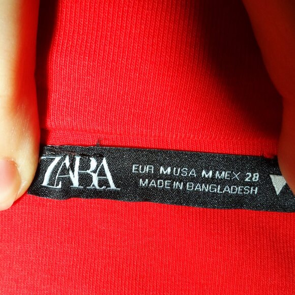 Zara - Tight Bodycon  Mini Dress Red Size M - Picture 3 of 4